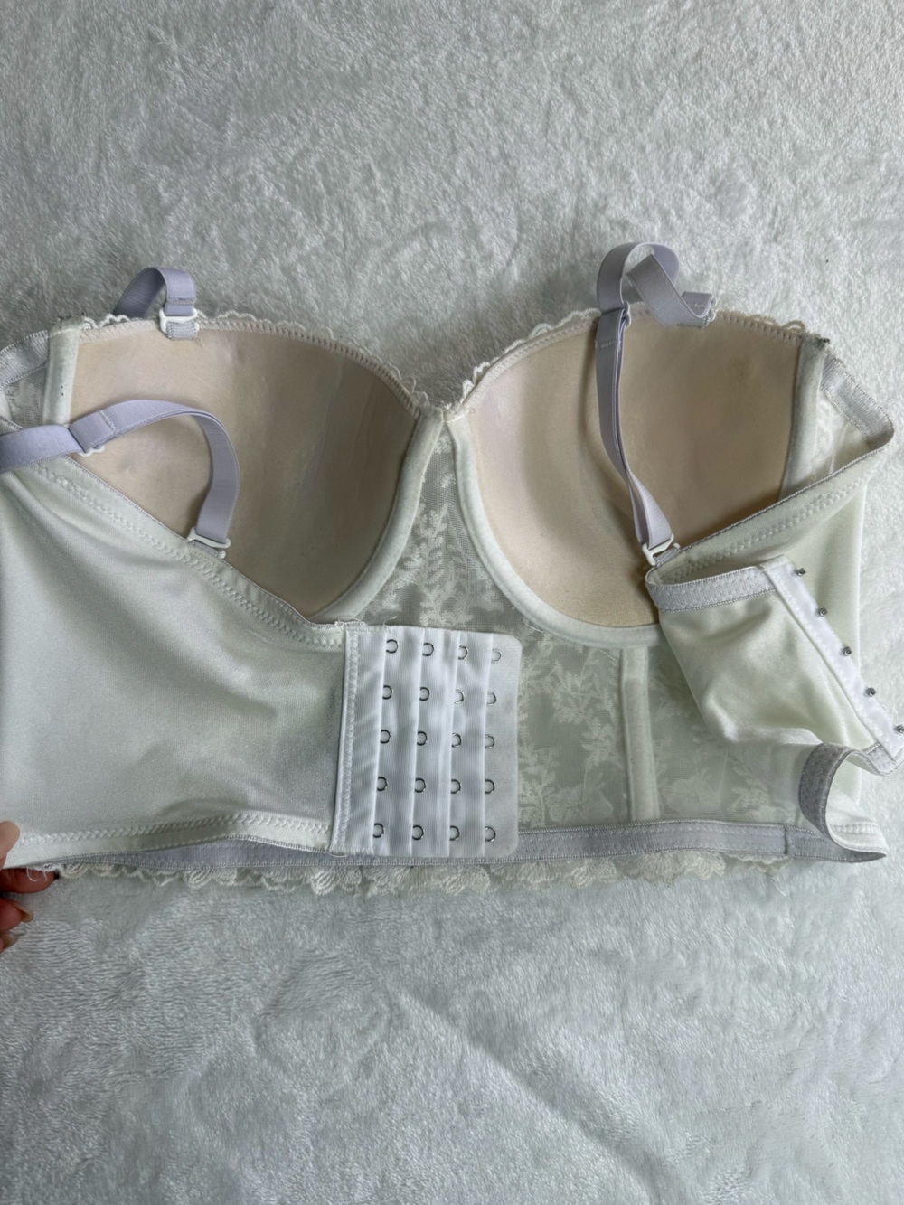 Windsor Pearl Lace Bustier Corset Top XS White Bridal Coquette Fairycore - Picture 5 of 7